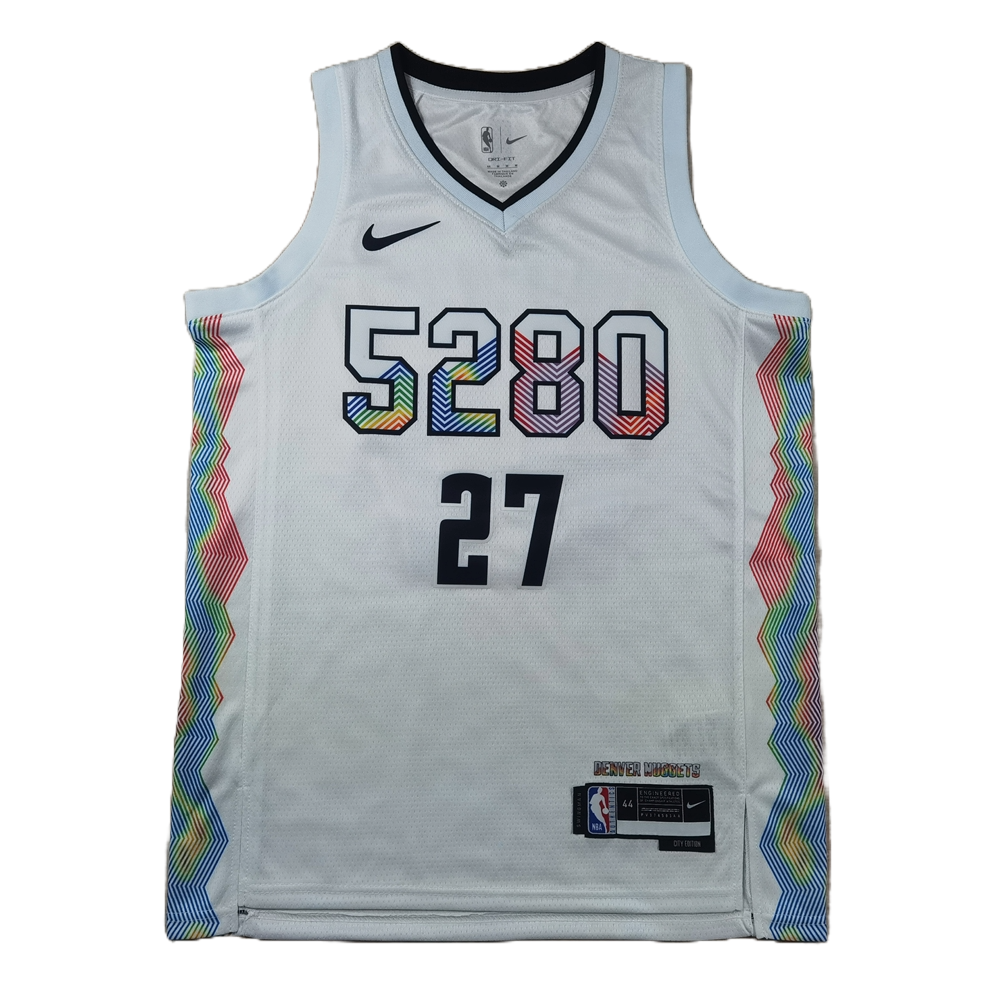 Denver Nuggets 27 White City Edition Jersey NBA