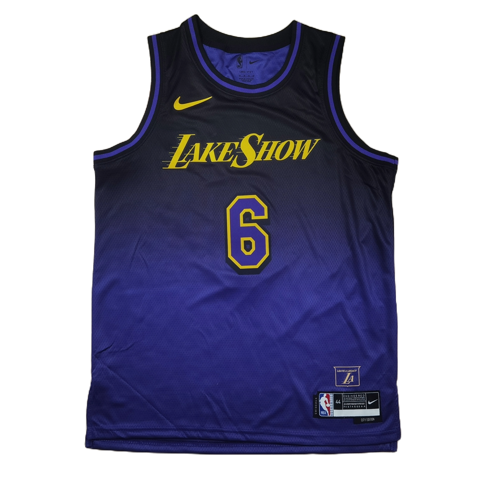 Los Angeles Lakers 6 Purple City Edition Jersey NBA