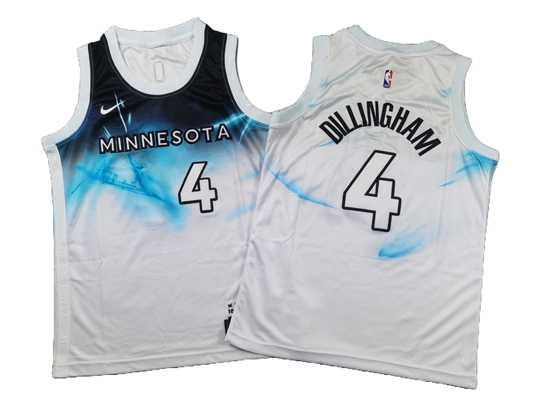 Minnesota Timberwolves 4 White City Edition Jersey NBA