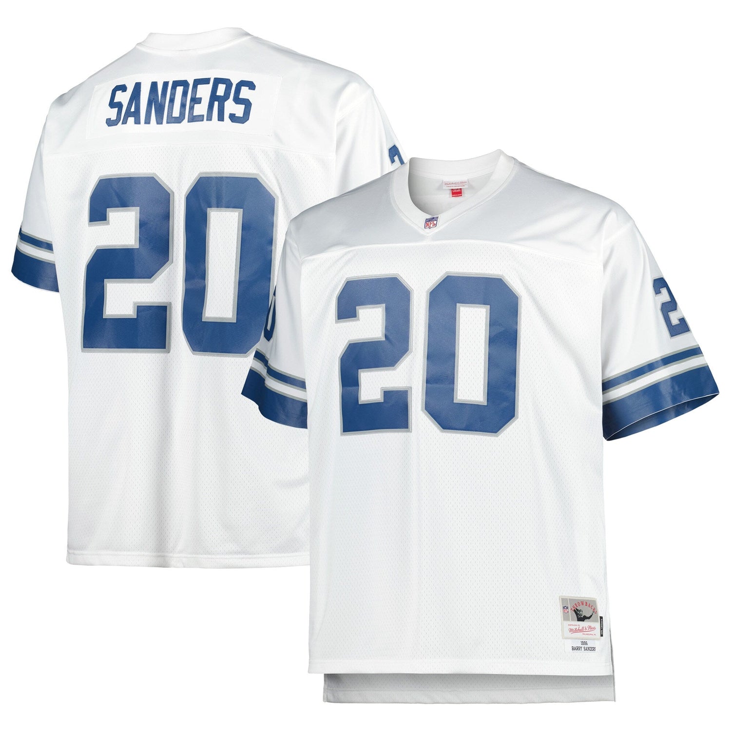 Youth Detroit Lions Barry Sanders Mitchell &amp; Ness White Retired Player Vintage Jersey