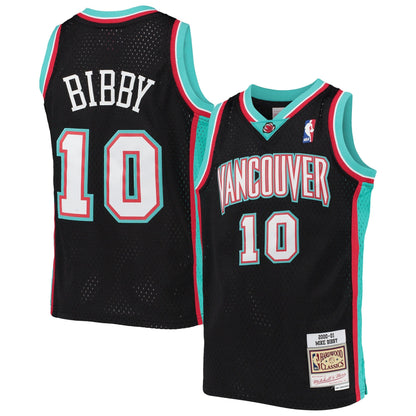 Youth Vancouver Grizzlies Mike Bibby Mitchell &amp; Ness Black 2000-01 Hardwood Classics Swingman Jersey