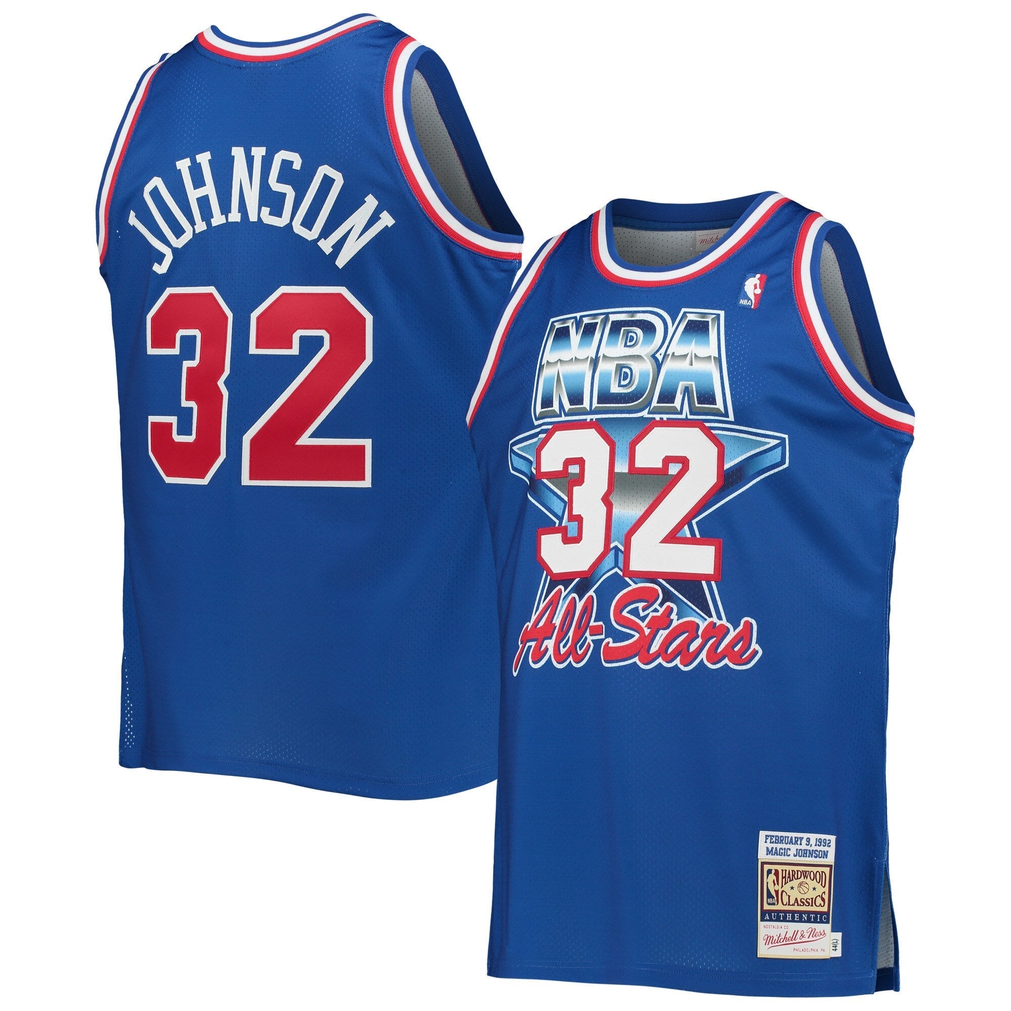 Magic Johnson Western Conference Mitchell &amp; Ness Hardwood Classics 1992 NBA All-Star Game   Jersey - Royal